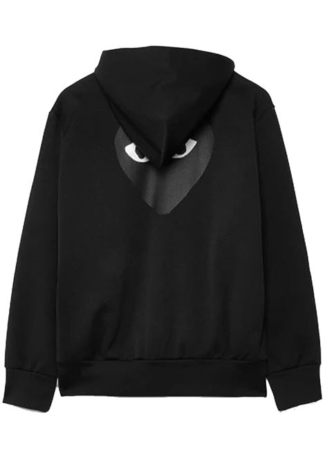 zipped big heart unisex black COMME DES GARÇONS PLAY | AX-T254-0511